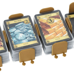 4 pcs value pack Feldherr card holder for Dominion - basic Treasure cards + Curse Cards with sleeves