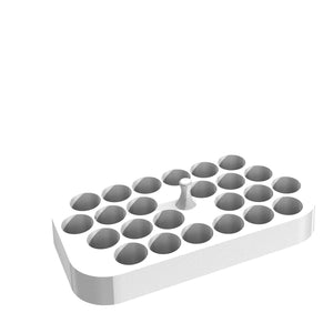 Feldherr plastic tray with 24 compartments for ampoules and vials - diameter 16 mm