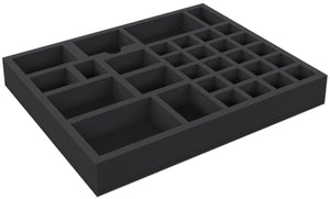 AVFK045BO 45 mm foam tray for Scythe board game box with 31 compartments