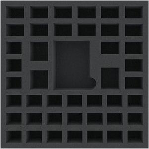 AWMEEB055BO 280 mm x 280 mm x 55 mm foam tray for board games with 44 compartments