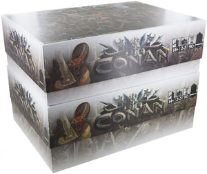 Mega Value Set per Conan Kickstarter Barbarian e King Pledge, tutti gli obiettivi di allungamento e i componenti aggiuntivi esclusivi di Kickstarter.