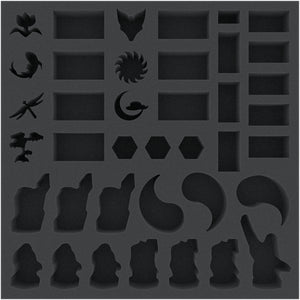 BXMEBK040BO 40 mm foam tray with 32 compartments for Rising Sun: Daimyo Box - Fox Clan