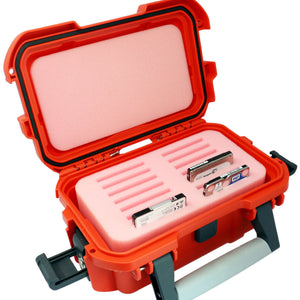 Protective case / transport case waterproof for 2.5 SSD / HDD hard drives - 14 compartments