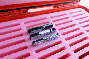 Protective case / transport case waterproof for 2.5'' SSD / HDD hard drives - 48 compartments