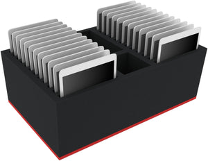 Box for 24 tablets in thin covers up to 14 mm - compatible with Apple iPad, Samsung Galaxy Tab A or Microsoft Surface Go