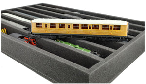 EU065A003 Feldherr foam insert for model railway - 00 scale - 7 compartments - for upright storage