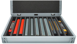 Feldherr Eurobox 60 x 40 cm Set for model railway - H0 scale - 11 compartments - foam insert for upright storage