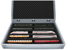 Feldherr Eurobox 60 x 40 cm Set for model railway - H0 scale - 5 compartments - foam insert for horizontal storage