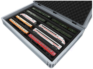 Feldherr Eurobox 60 x 40 cm Set for model railway - H0 scale - 5 compartments - foam insert for horizontal storage