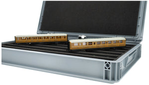 Feldherr Eurobox 60 x 40 cm Set for model railway - 00 scale - 7 compartments - foam insert for upright storage