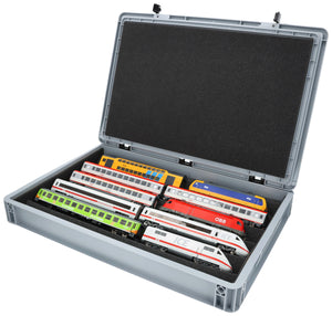 Feldherr Eurobox 60x40 Set with Zugliege - 5 compartments for H0 Gauge - for model railway locomotives, wagons and vehicles