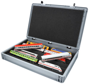 Feldherr Eurobox 60x40 Set with Zugliege - 5 compartments for H0 Gauge - for model railway locomotives, wagons and vehicles