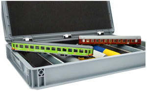 Euro Box with Zugliege - 9 compartments for H0 Gauge - for model railway locomotives, wagons and vehicles