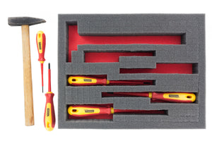 FS010Bred10 10pz. 345 mm x 275 mm x 10 mm schiuma colorata per Shadowboard rosso