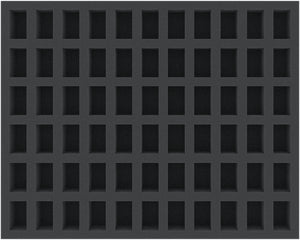 FS035A003 35 mm foam tray for miniatures in scale 1:100 (15 mm) – 66 compartments