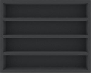 FS050A005 Foam inlay H0 Gauge - horizontal - 4 slots for model railway locomotives, wagons and vehicles