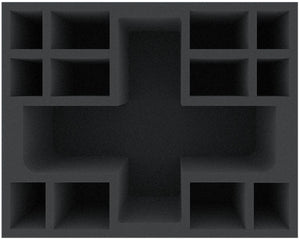 FSMFOG135BO 135 mm Full-Size foam tray with 13 compartments