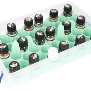 Feldherr Paint Rack with 4l Really Useful Box - 46 AK Interactive paint bottles