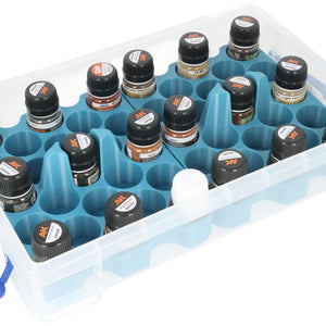 Feldherr Paint Rack with 4l Really Useful Box - 46 AK Interactive paint bottles