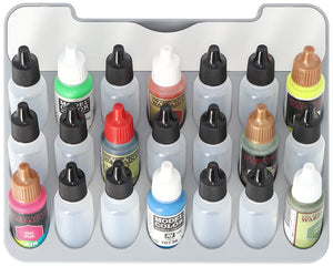 Feldherr paint rack with brush compartment for 4l Really Useful Box - 21 paint bottles