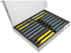 Feldherr Storage Box FSLB040 for model railway locomotives, wagons and vehicles - 9 slots for N gauge vertical