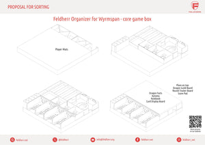Feldherr Organizer Insert with 3D Tokens Upgrade Set for Wyrmspan - core game box