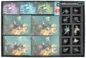 Set di schiuma Feldherr + inserto organizzatore per Warhammer Quest: Darkwater - Scatola del gioco base