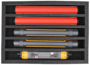 DD065A001 Feldherr foam insert for model railway - H0 scale - 5 compartments - for upright storage