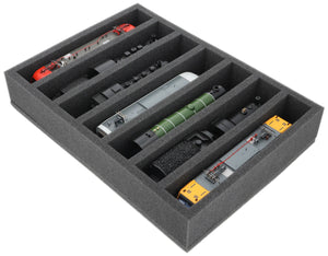 DD065A004 Feldherr foam insert for model railway - 00 scale - 7 compartments - for upright storage