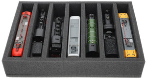 DD065A004 Feldherr foam insert for model railway - 00 scale - 7 compartments - for upright storage