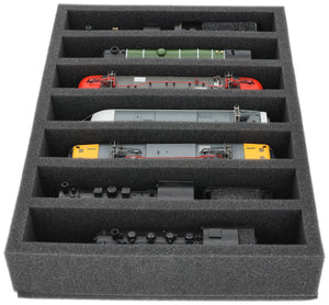 DD065A003 Feldherr foam insert for model railway - H0 scale - 7 compartments - for upright storage