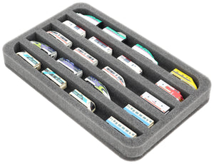 HS030A015 Feldherr foam insert for Z-Shorty model railway - 5 compartments - for horizontal storage