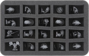 HS035A007 35 mm foam tray for miniatures in scale 1:72 (20 mm) – 20 compartments