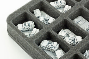 HS035BF05BO Vassoio per figure con 16 compartimenti per Flames of War - di medie basi