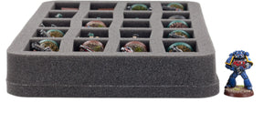 HS035C5BO Vassoio in schiuma Half-Size da 35 mm con 20 scomparti