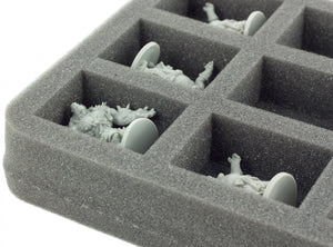 HS035ZC10 35 mm Half-Size Vassoio in schiuma Half-Size per 12 figure in zombicida