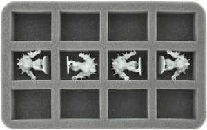 HS035ZC10 35 mm Half-Size Vassoio in schiuma Half-Size per 12 figure in zombicida