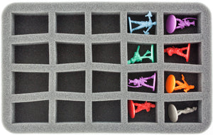 HS035ZC14 35 mm Half-Size Vassoio in schiuma Half-Size per 20 figure in zombicida