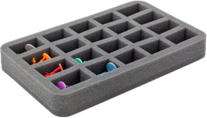 HS035ZC14 35 mm Half-Size Vassoio in schiuma Half-Size per 20 figure in zombicida