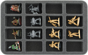 HS040BF05BO 40 mm Half-Size foam tray with 16 compartments