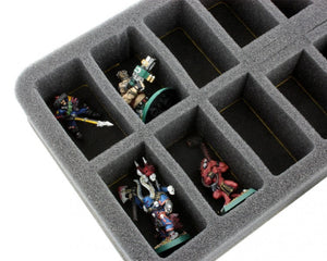 HS050WH20 50 mm half-size Figure Foam Tray with 16 slots