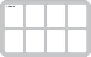 HS060BF02BO mezzo formato Vassoio per figure in schiuma con 8 aperture di grandi dimensioni