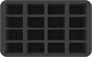 HS060BF05BO Vassoio in schiuma Half-Size da 60 mm con 16 scomparti