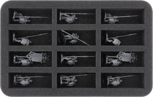 HS085I003BO Vassoio in schiuma Half-Size da 85 mm con 12 scomparti