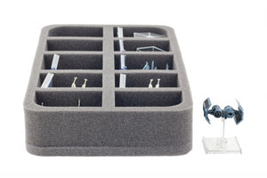 HSBE050BO vassoio in schiuma per 10 Star Wars X-WING Star Ships con base