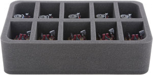 HSBE070BO Half-Size foam tray with 10 compartments