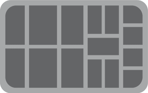 HS050IA03 50 mm mezza misura con 15 slot per Star Wars Imperial Assault Miniatures