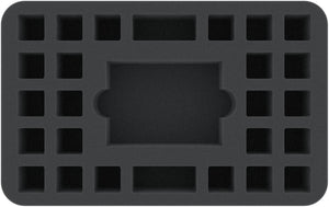 HSHP050BO 50 mm Half-Size foam tray with 27 compartments