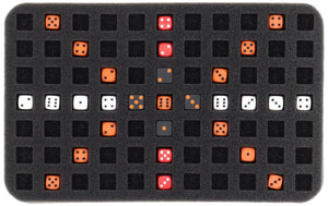 HSLN025BO 25 mm Half-Size foam tray with 77 compartments