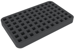 HS025DM01 25mm half-size foam tray 77 square cut-outs for dice (14mm) for Dice Masters